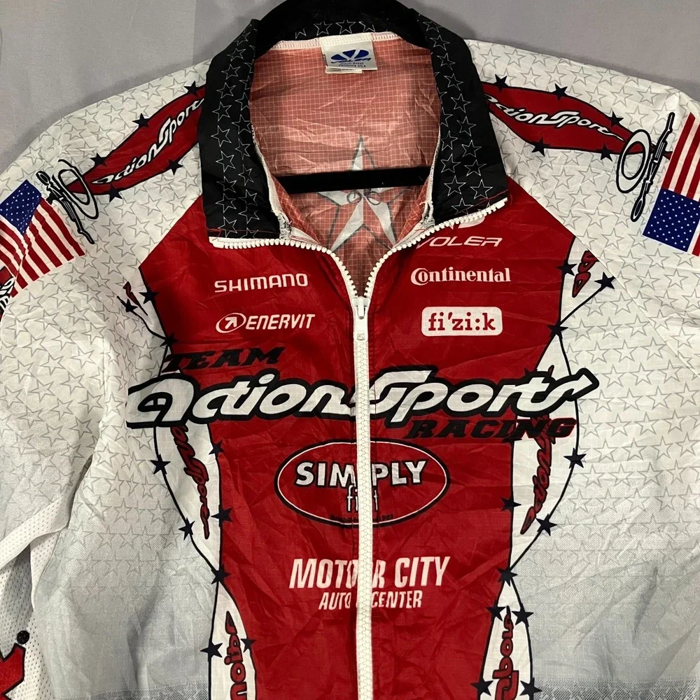 Voler Action Sports Men's Large Cycling Jacket USA Made Full‎ Zip - Picture 2 of 13